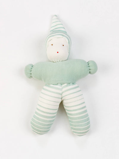 Organic Baby's First Waldorf Doll - Sea Breeze Stripe-Doll-Under the Nile-Acorns & Twigs