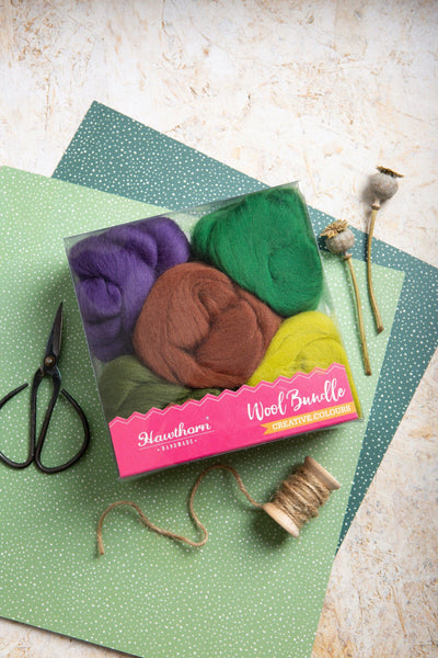 Woodland Wool Bundles-Pre-Packaged Wool Sets-Hawthorn Handmade-Acorns & Twigs