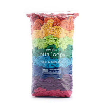 10" Rainbow (PRO Size) Lotta Loops by Friendly Loom™ - Makes 6 potholders-Weaving-Friendly Loom-Acorns & Twigs