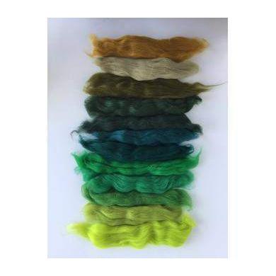 12 Green Tones Color Set - Wool Top-Pre-Packaged Wool Sets-Acorns & Twigs-Acorns & Twigs