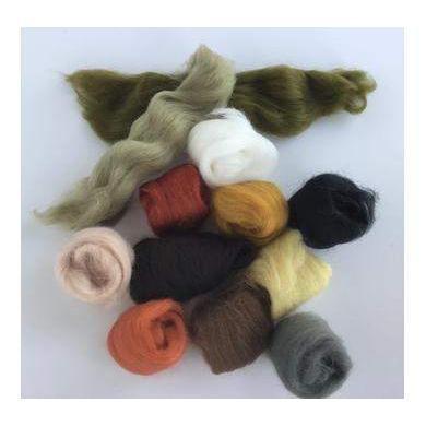 12 Nature Tones Large Set - Wool Top-Pre-Packaged Wool Sets-Acorns & Twigs-Acorns & Twigs