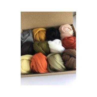 12 Nature Tones Large Set - Wool Top-Pre-Packaged Wool Sets-Acorns & Twigs-Acorns & Twigs