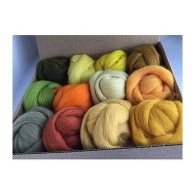 12 Yellow Tones Large Set - Wool Top-Pre-Packaged Wool Sets-Acorns & Twigs-Acorns & Twigs