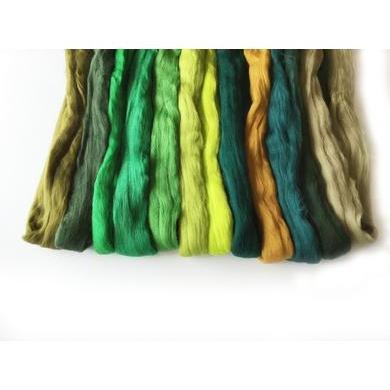 12 oz Green Tones Merino Top-Pre-Packaged Wool Sets-Acorns & Twigs-Acorns & Twigs