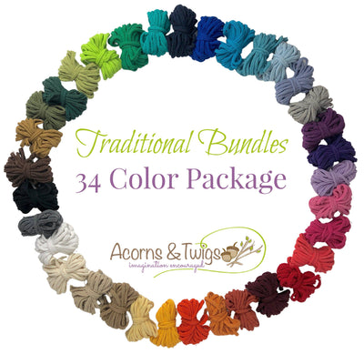 7" Complete Color Bundle Package (Traditional Size)-Weaving-Friendly Loom-Acorns & Twigs