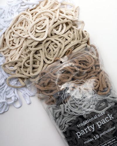 7" Neutrals (Traditional Size) Party Pack Loops by Friendly Loom™ - Makes 18 potholders-Weaving-Friendly Loom-Acorns & Twigs