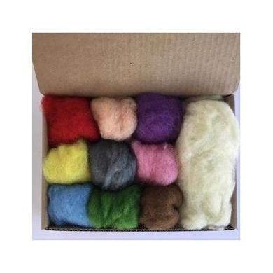 9 Color Wool Batt Mild Color Set-Pre-Packaged Wool Sets-Acorns & Twigs-Acorns & Twigs