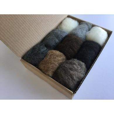 9 Natural Wool Batt Set-Pre-Packaged Wool Sets-Acorns & Twigs-Acorns & Twigs