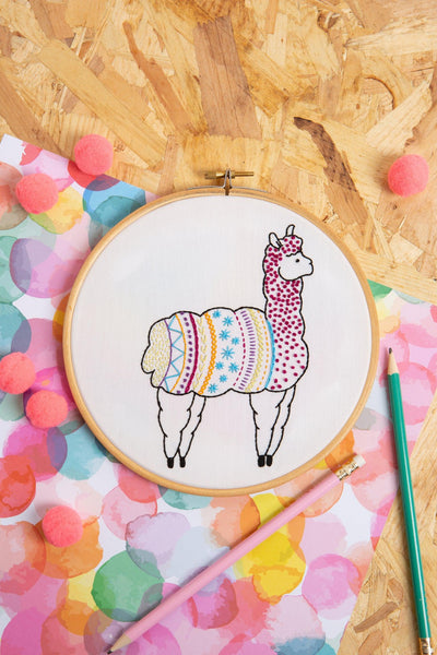 Alpaca Embroidery Kit-Embroidery-Hawthorn Handmade-Acorns & Twigs