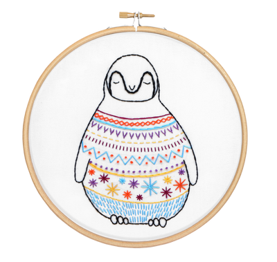 Baby Penguin Embroidery Kit-Embroidery-Hawthorn Handmade-Acorns & Twigs
