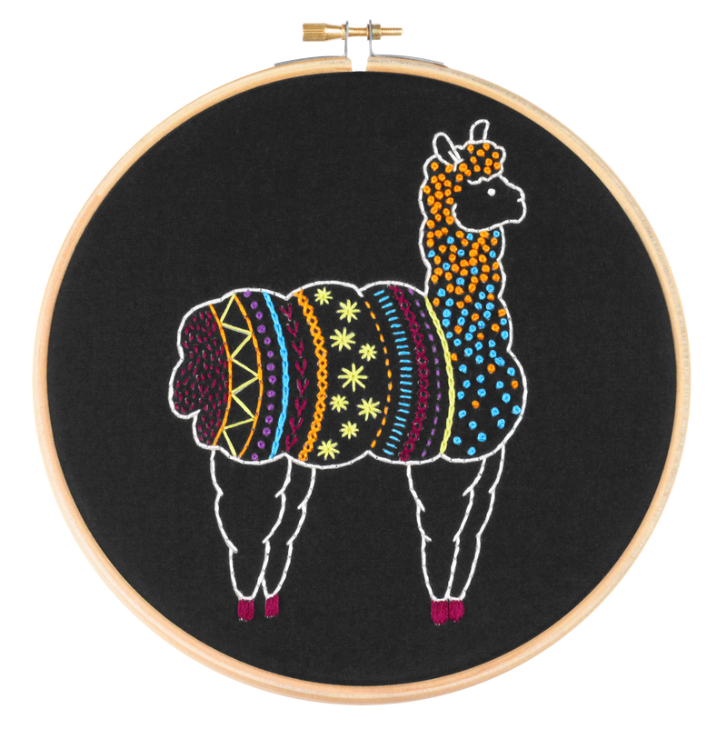 Black Alpaca Embroidery Kit-Embroidery-Hawthorn Handmade-Acorns & Twigs
