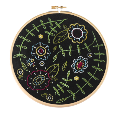 Black Spring Posy Embroidery Kit-Embroidery-Hawthorn Handmade-Acorns & Twigs