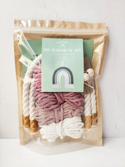 DIY Macrame Rainbow Kit - Vintage Pink-Macrame-A Branch & Cord-Acorns & Twigs