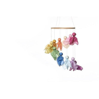 Dancing Fairy Mobile Kit, Plant-Dyed Silks - 12 Colors-Kit-Filges-Acorns & Twigs