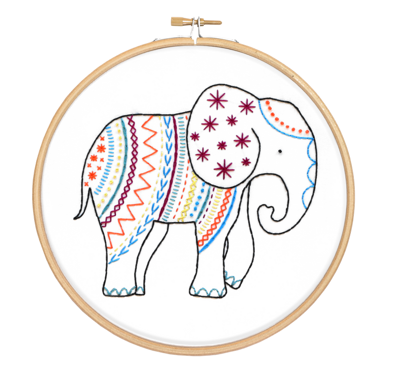 Elephant Embroidery Kit-Embroidery-Hawthorn Handmade-Acorns & Twigs