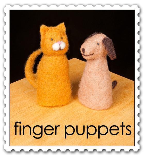 Finger Puppets Felting Kit - Starter Kit-Needle Felting-WoolPets-Acorns & Twigs