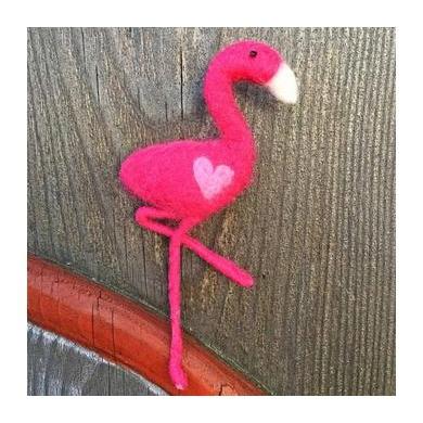 Flamingo Needle Felting Kit - PIN-Needle Felting-WoolPets-Acorns & Twigs