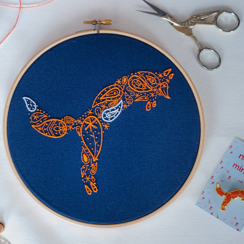 Fox Embroidery Kit-Embroidery-Paraffle-Acorns & Twigs