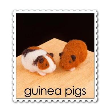 Guinea Pigs Needle Felting Kit - EASY-Needle Felting-WoolPets-Acorns & Twigs