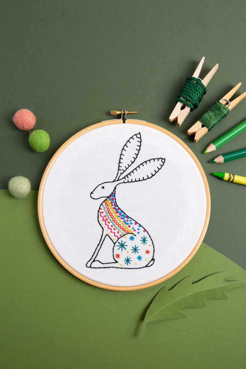 Hare Embroidery Kit-Embroidery-Hawthorn Handmade-Acorns & Twigs