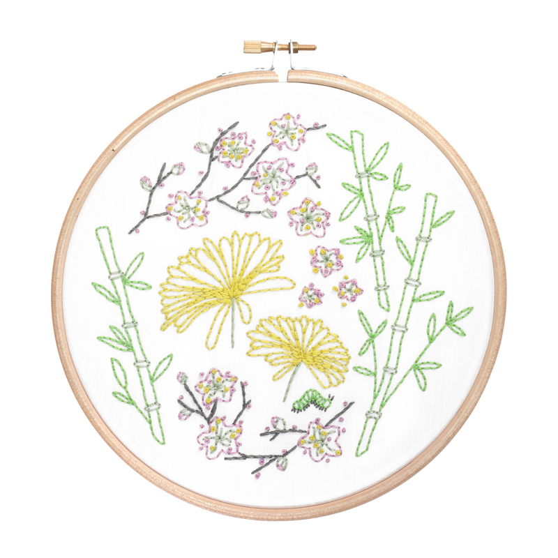 Japanese Garden Embroidery Kit-Embroidery-Hawthorn Handmade-Acorns & Twigs