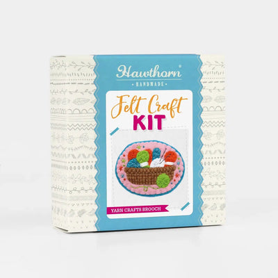 Knitting Basket - Felt Craft Brooch Kit-Felt Craft-Hawthorn Handmade-Acorns & Twigs