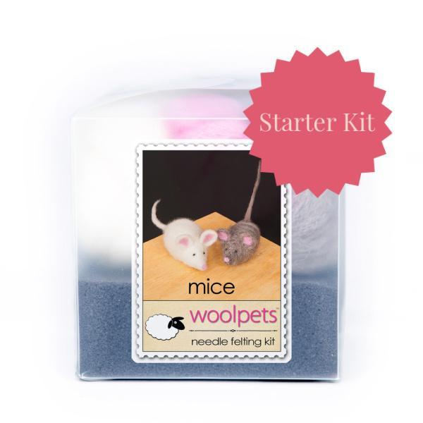 Mice Needle Felting Kit - Starter Kit-Needle Felting-WoolPets-Acorns & Twigs