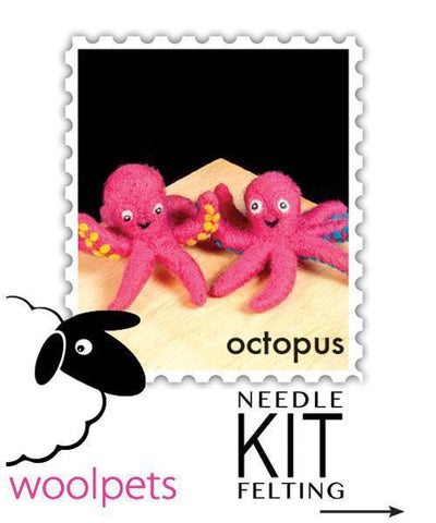 Octopus Needle Felting Kit - EASY-Needle Felting-WoolPets-Acorns & Twigs