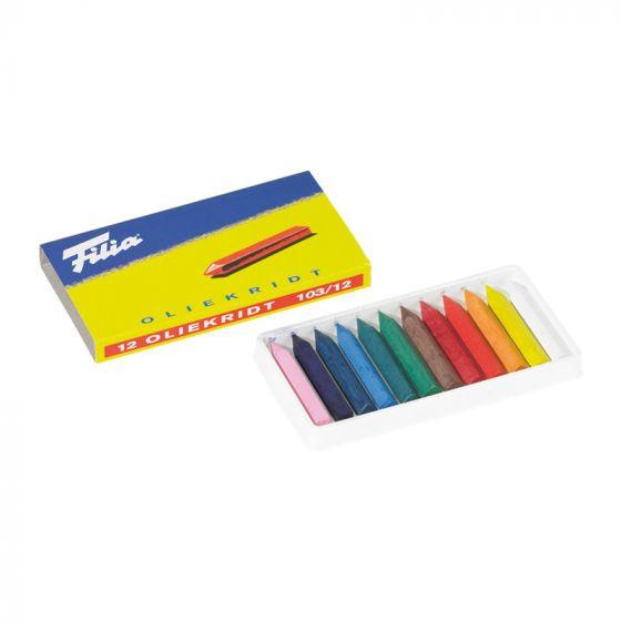 Oil Crayons 12 Assorted Colors-Oil Pastel-Filia-Acorns & Twigs