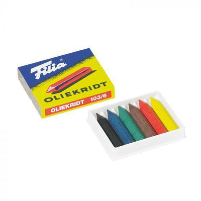 Oil Crayons 6 Assorted Colors-Oil Pastel-Filia-Acorns & Twigs