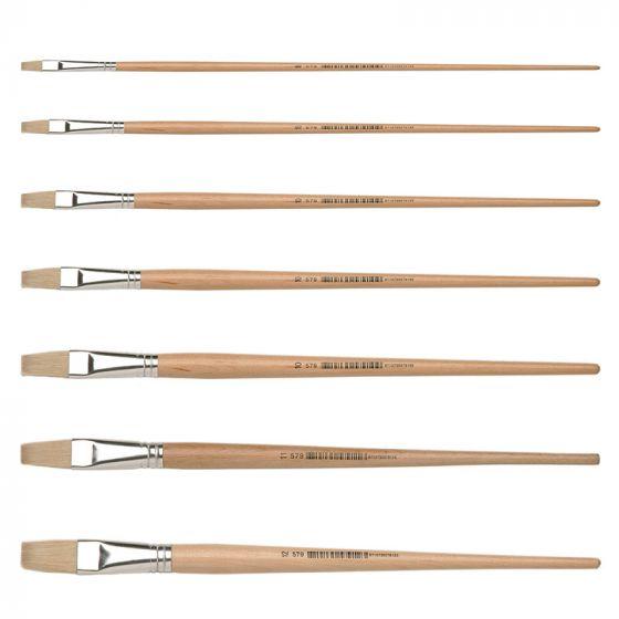 Paint Brush Boar Bristle - Flat Tip-Painting-Mercurius-Acorns & Twigs