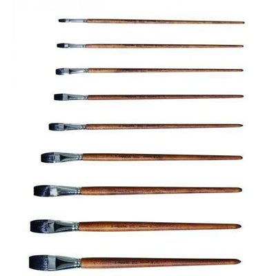 Paint Brush Synthetic Polecate Hair - Flat Tip-Painting-Mercurius-Acorns & Twigs