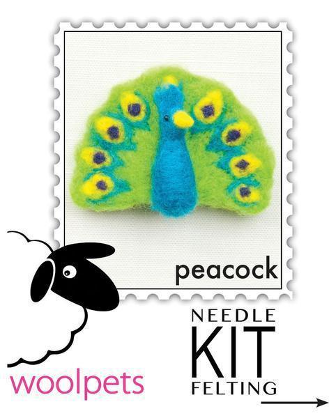 Peacock Felting Kit - Bird Pin-Needle Felting-WoolPets-Acorns & Twigs
