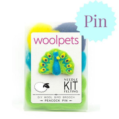 Peacock Felting Kit - Bird Pin-Needle Felting-WoolPets-Acorns & Twigs