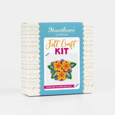 Penelope Flower Felt Craft Kit (Brooch)-Felt Craft-Hawthorn Handmade-Acorns & Twigs