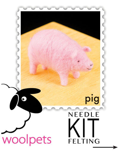 Pig Needle Felting Kit - Intermediate-Needle Felting-WoolPets-Acorns & Twigs