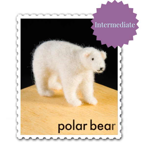 Polar Bear Needle Felting Kit - Intermediate-Needle Felting-WoolPets-Acorns & Twigs