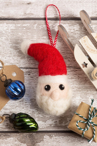 Santa Bauble Mini Felting Kit-Needle Felting-Hawthorn Handmade-Acorns & Twigs