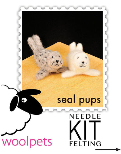 Seal Pups Needle Felting Kit - EASY-Needle Felting-WoolPets-Acorns & Twigs