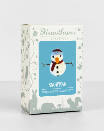 Snowman Mini Needle Felting Kit-Needle Felting-Hawthorn Handmade-Acorns & Twigs