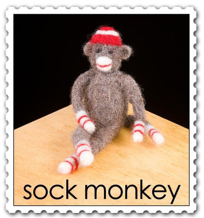 Sock Monkey Needle Felting Kit - Intermediate-Needle Felting-WoolPets-Acorns & Twigs