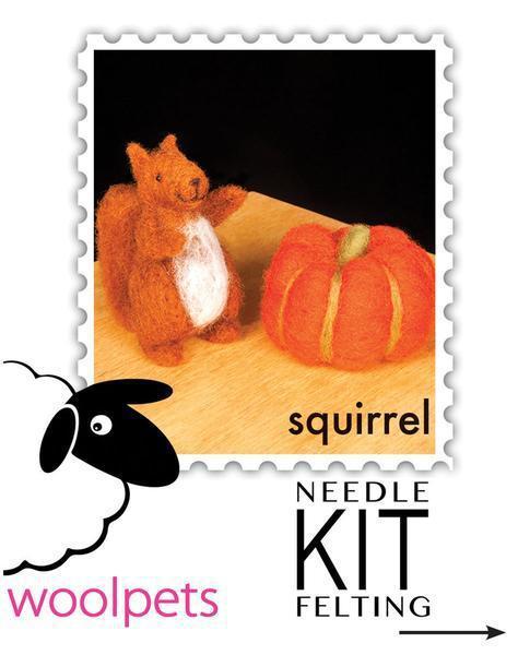 Squirrel Felting Kit - Starter Kit-Needle Felting-WoolPets-Acorns & Twigs