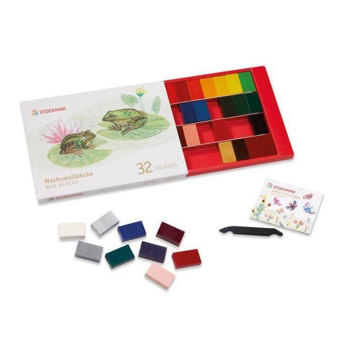 Stockmar Wax Block Crayons Box - 32 Assorted-Block Set-Stockmar-Acorns & Twigs