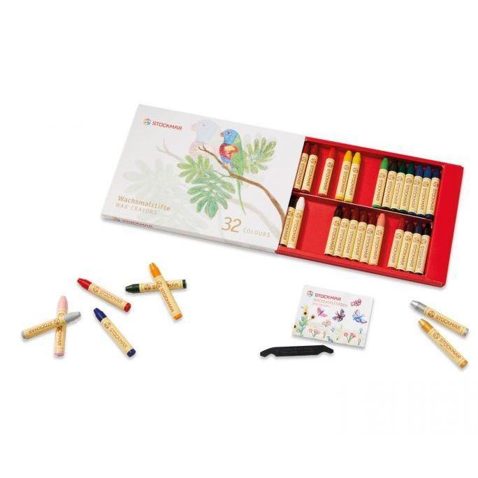 Stockmar Wax Stick Crayons Box - 32 Assorted-Stick Set-Stockmar-Acorns & Twigs