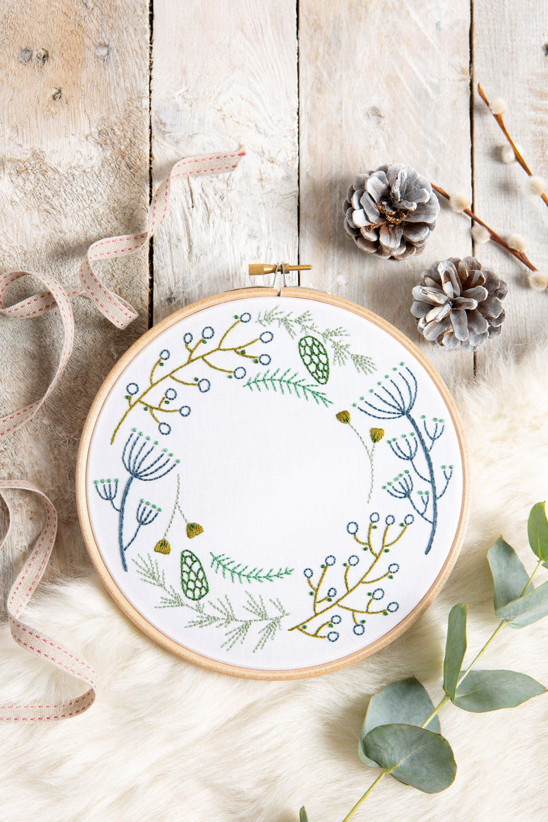 Wintertide Embroidery Kit-Embroidery-Hawthorn Handmade-Acorns & Twigs